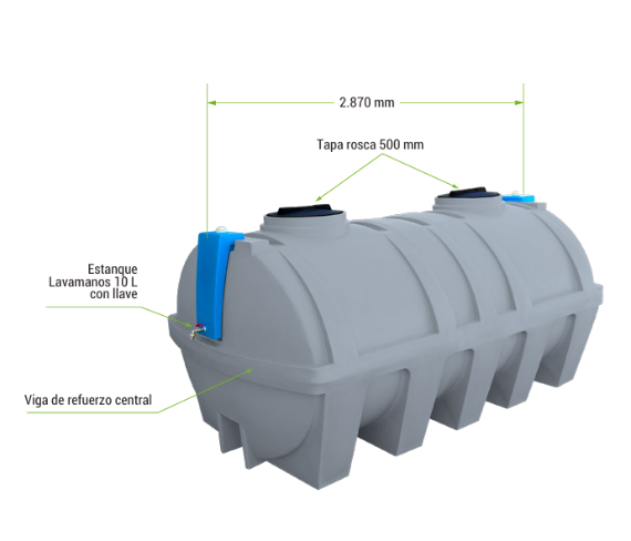 ESTANQUE ALJIBE 4000 Litros 3 Estanque aljibe 4000