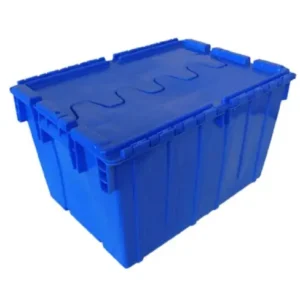 Caja plastica 50 litros de color azul Abisagrada