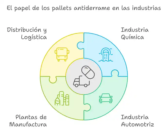 Sectores que utilizan pallets antiderrame